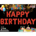 2022 Philippine Hot Sale Party Decoration 16 "Carta de feliz aniversário, papel alumínio Balloons Banner